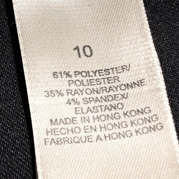 Sigrid Olsen Black Slacks with elastic waist and side zipper - Picture 5 of 10